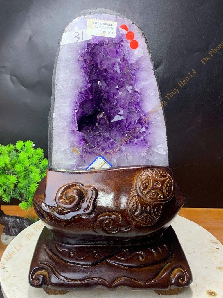 Hốc thạch anh tím làm quà tặng sếp nam